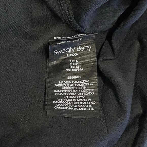 Sweaty Betty Size Large Black Gary Jogger Jumpsuit Racerback Scoop Neck OS30-4 - Picture 8 of 9